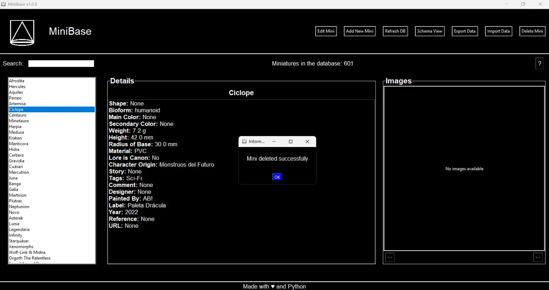 deletion module screen 2