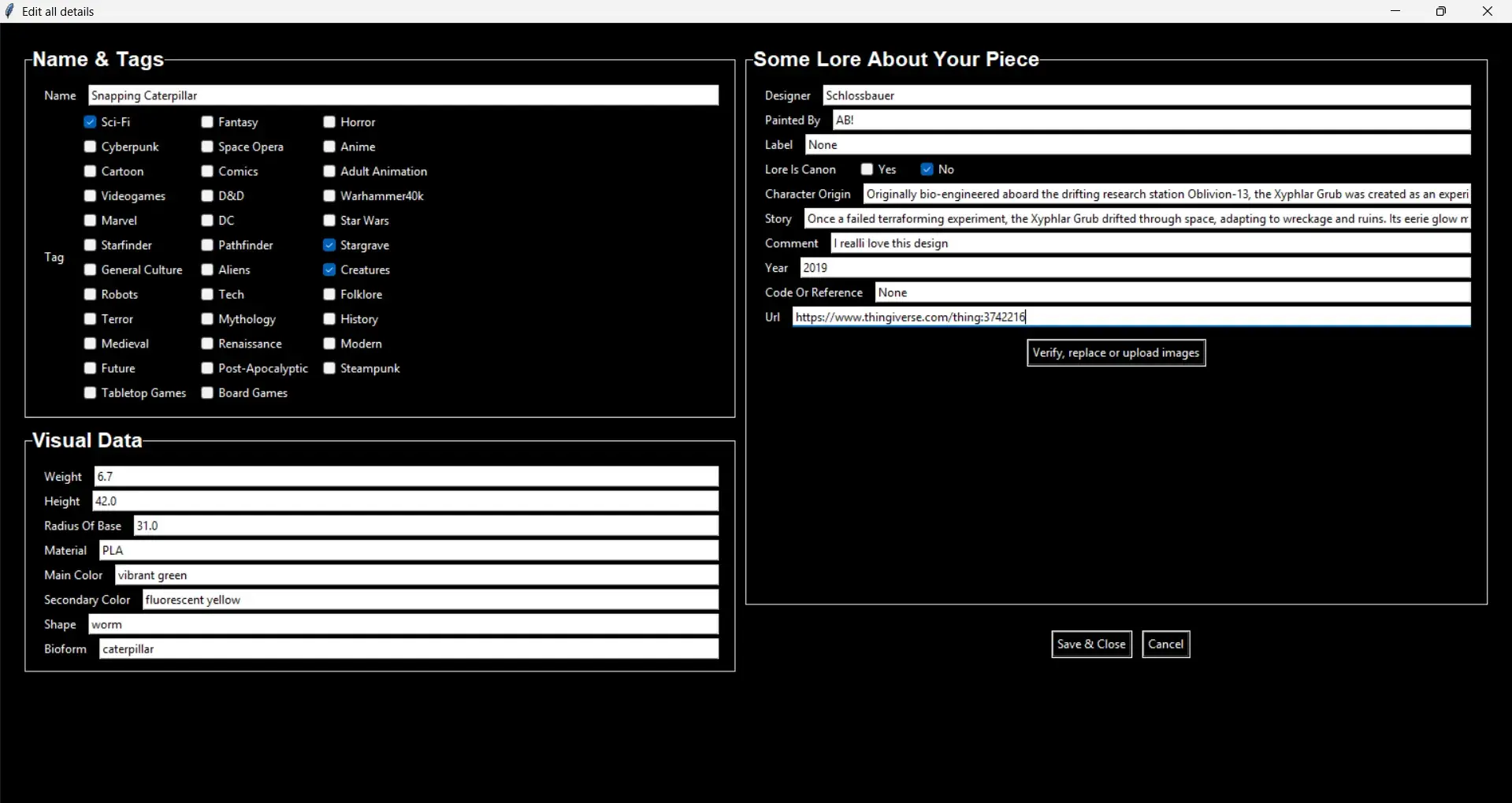 edition module screen