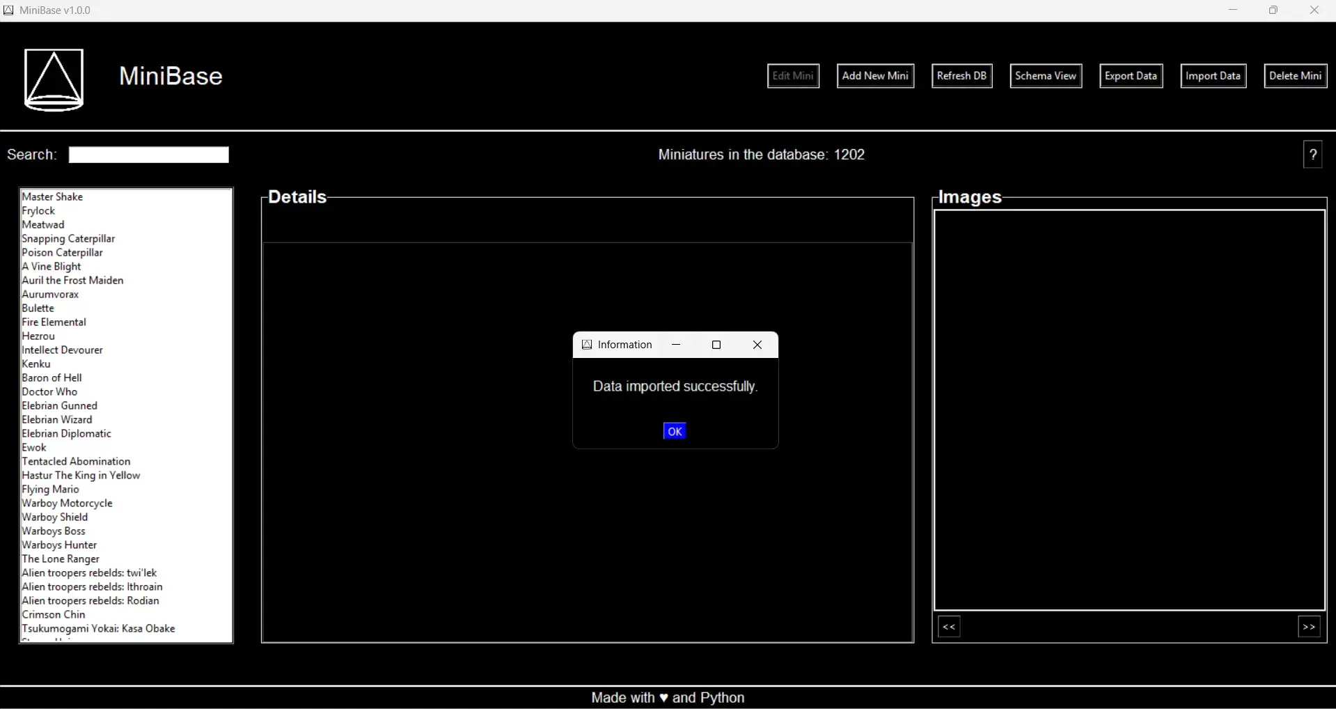 importation module screen 2